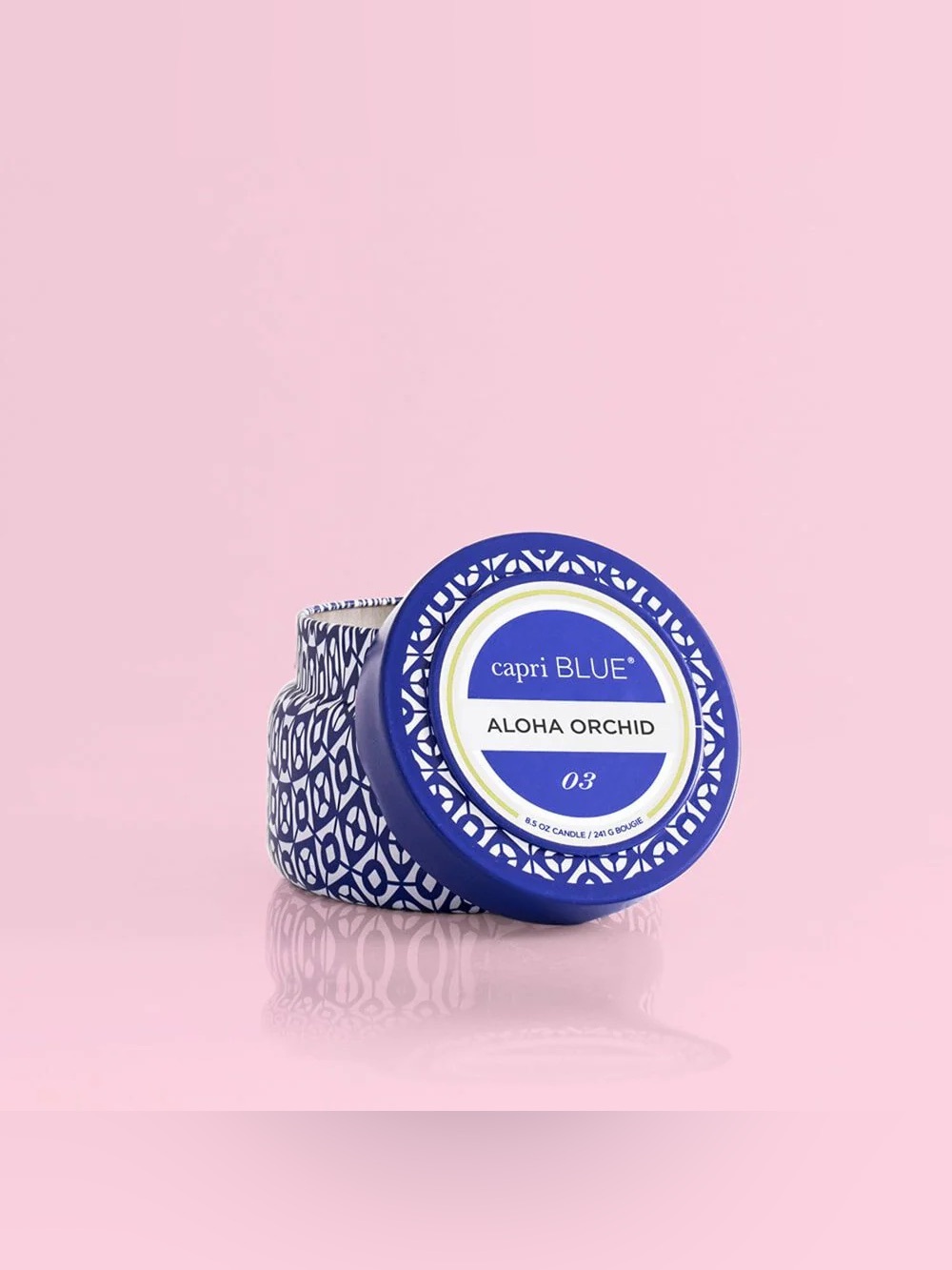 Capri Blue Aloha Orchid Printed Travel Tin Jar Candle - 8.5 oz